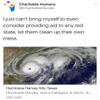 Nonprofit Charity Calls To Deny Help To Texas Because Of Election Results